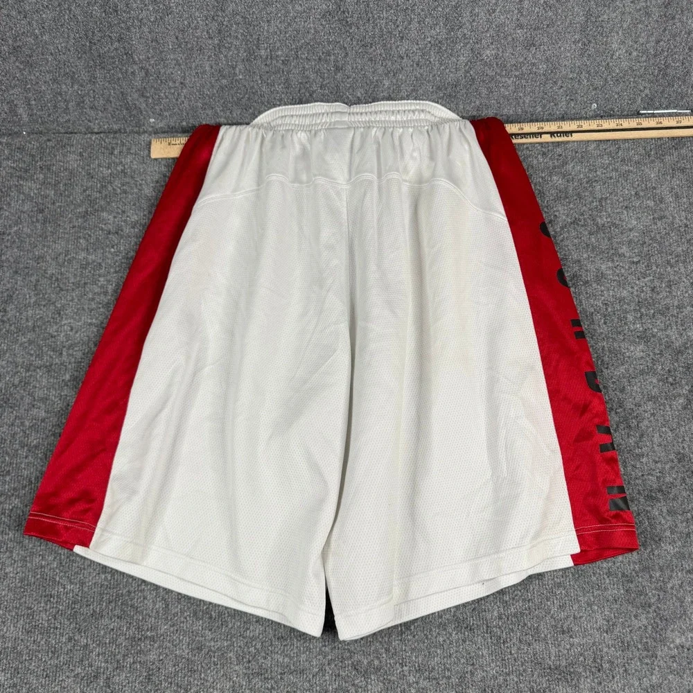 Jordan Shorts Mens Size XXL White Red Dri-Fit Mesh Athletic Basketball Graphic
